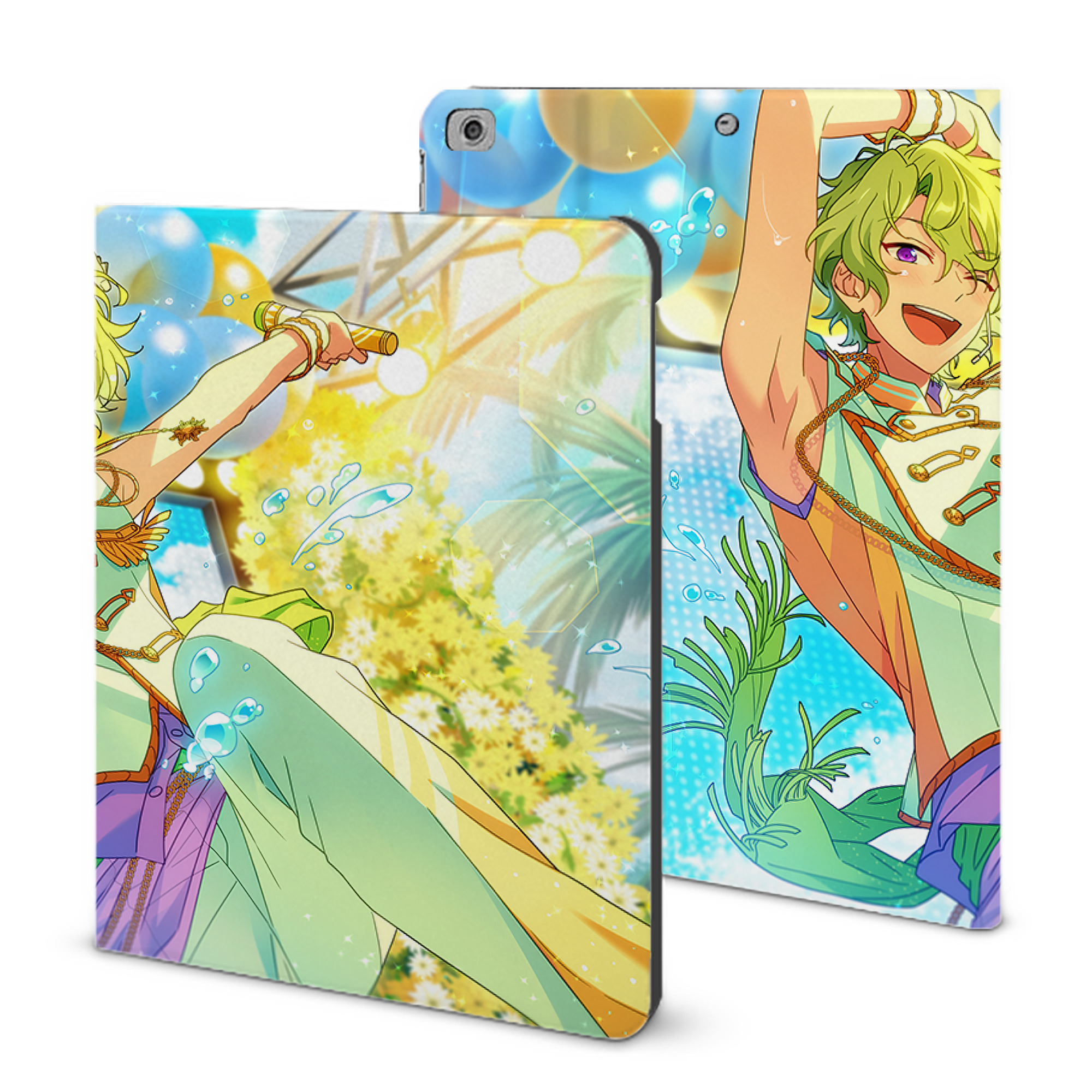 （画像用） あんさんぶるスターズ! Ensemble Stars IPad ケース ブック型 PUレザー TPU 耐衝撃 軽量 薄型 ペン収納なし 全面保護 IPad 各モデル対応